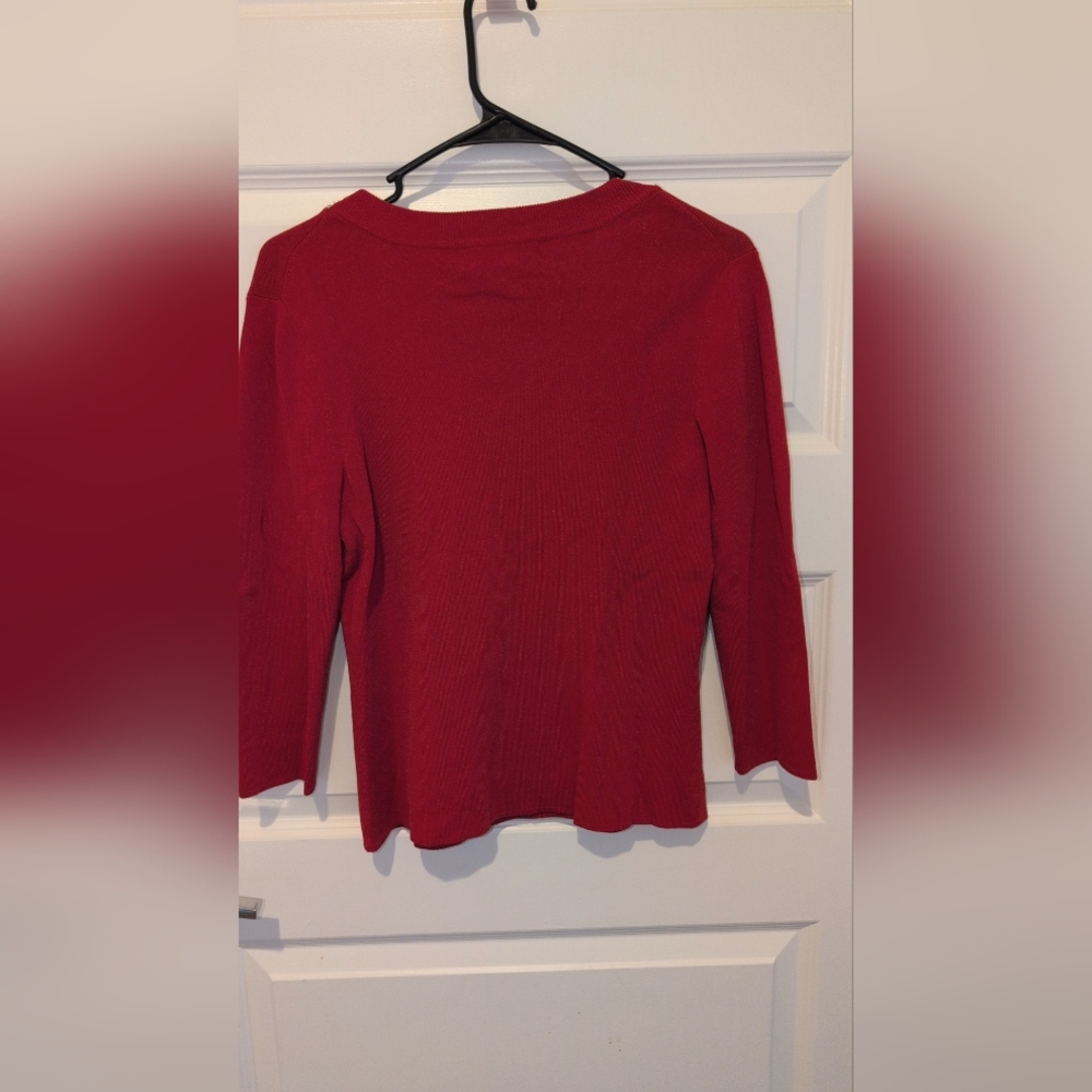 Cable & Gauge Red Embellished Top - Picture 5 of 7